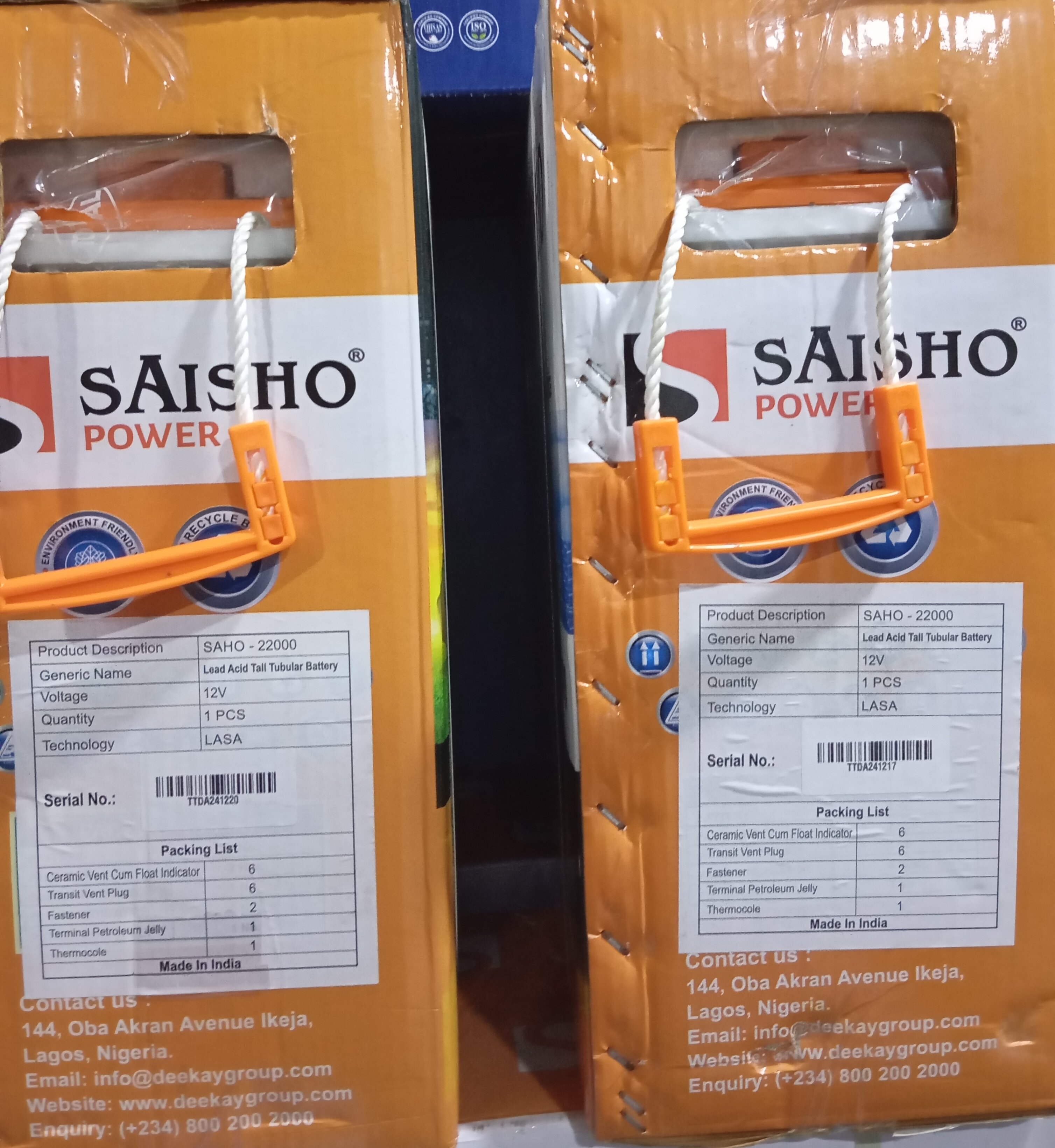 SAISHO TALL TUBULAR BATTERY 